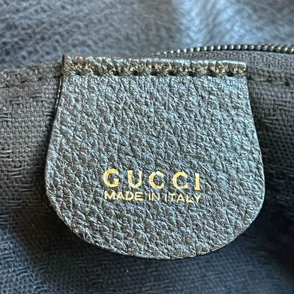 Gucci Black Suede Backpack with Bamboo Details